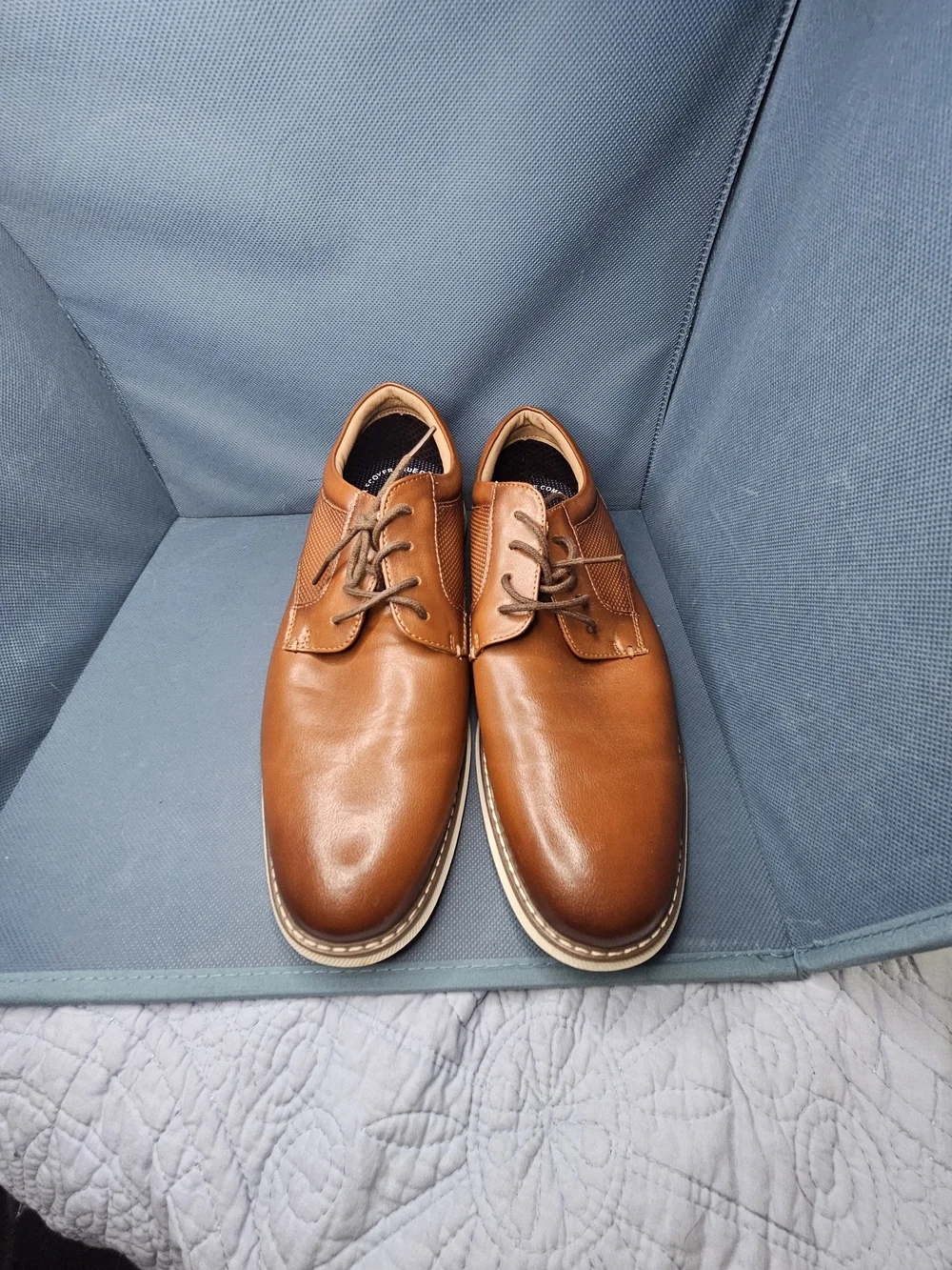 Nunn Bush Cognac Brown Leather Derby Shoes